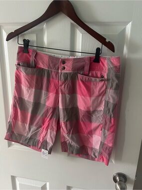 lululemon athletica Pink Plaid Bermuda Shorts